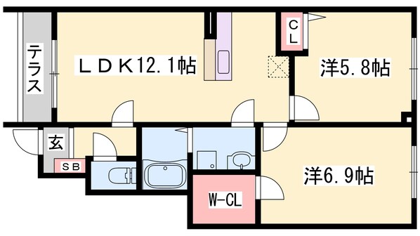 相野駅 徒歩154分 1階の物件間取画像